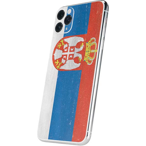 Serbia Flag Distressed iPhone 11 Pro Max Skin